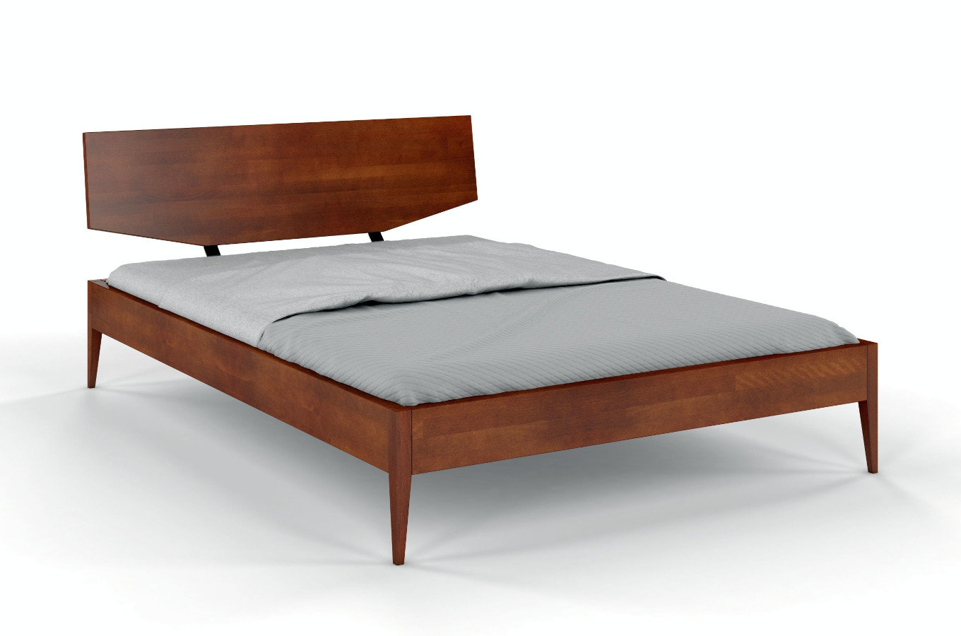 Dřevěná buková postel Skandica SUND / 200x200 cm, barva ořech
