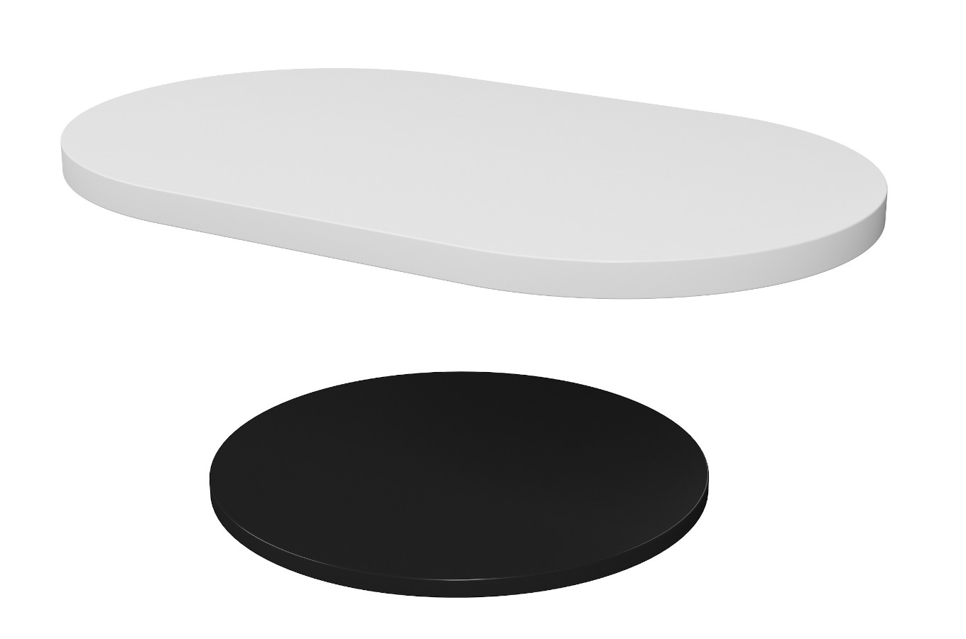 Sada desek stolu: bílá + černá (EAN 5903812256359)