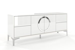 Bílý moderní tv stolek Dancan EVA / lesk