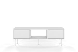 Bílý moderní tv stolek dancan mirka/ šíř. 130 cm