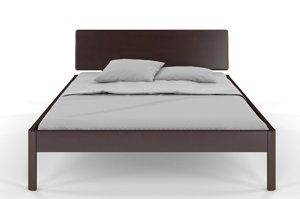 Dřevěná buková postel Visby AMMER / 120x200 cm, barva palisandr