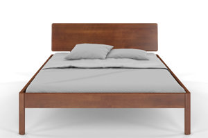 Dřevěná buková postel Visby AMMER / 140x200 cm, barva ořech