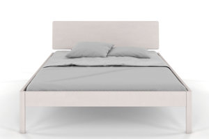 Dřevěná buková postel Visby AMMER / 140x200 cm, bílá barva