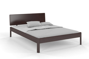Dřevěná buková postel Visby AMMER / 160x200 cm, barva palisandr