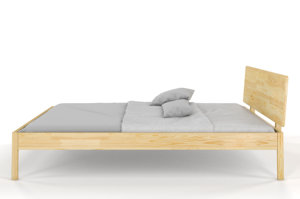 Dřevěná postel Visby AMMER z borovice / 140x200 cm, přírodní barva