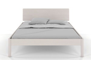 Dřevěná postel Visby AMMER z borovice / 160x200 cm, bílá barva