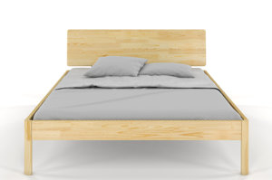 Dřevěná postel Visby AMMER z borovice / 160x200 cm, přírodní barva