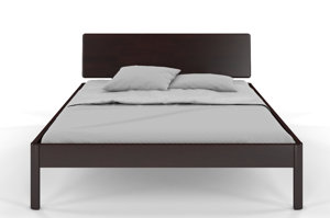 Dřevěná postel Visby AMMER z borovice / 180x200 cm, barva palisandr