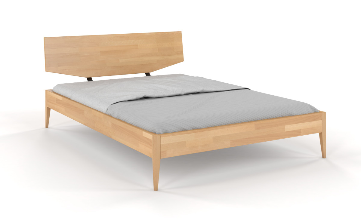 Łóżko drewniane z zagłówkiem