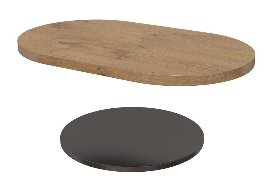 Sada desek stolu: dub lancelot + černá (EAN 5903812256366)